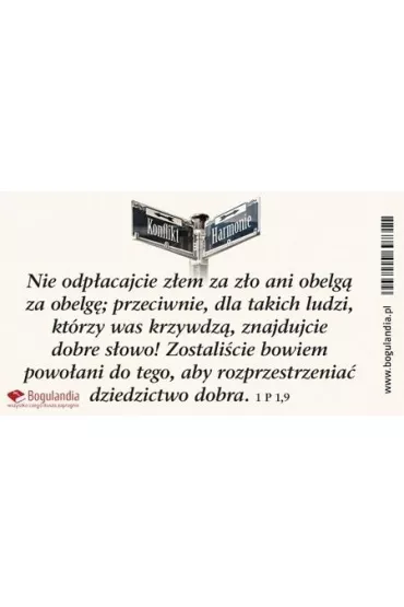 Magnes na lod�wk�. Nie odp�acajcie z�em za z�o, ani obelg� za obelg�; przeciewnie, dla takich ludzi, kt�rzy was krzywdz�, znajdujcie dobre s�owo! Zostali�cie bowiem powo�ani do tego, aby rozprzestrzenia� dziedzictwo dobra Magnes 23