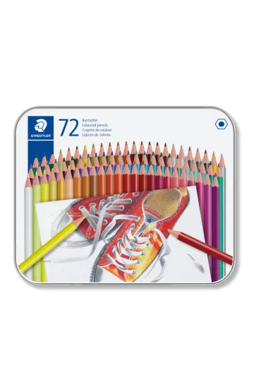 Staedtler Kredki o��wkowe, sze�ciok�tne, metalowe pude�ko 72 szt.