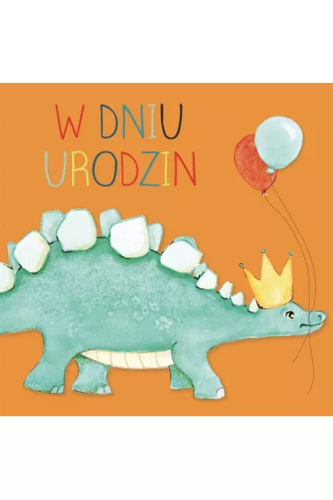 Clear Creations Karnet kwadrat CL4214_PO Urodziny Dinozaur