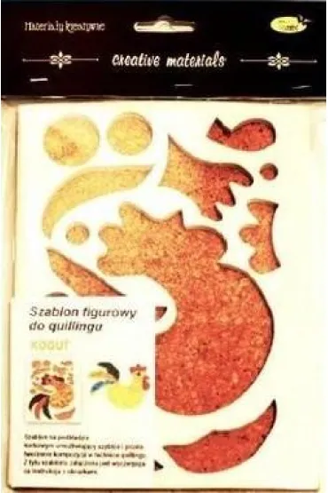 Galeria Hobby Szablon figurowy do quillingu kogut 14.5x19cm