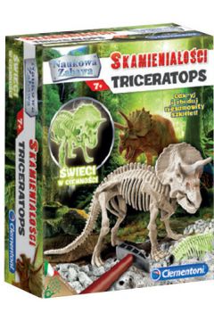 Naukowa zabawa. Skamieniaoci Triceratops fluores Clementoni