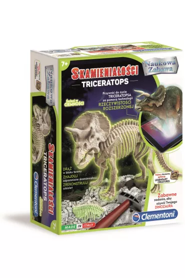 Skamienia�o�ci - Triceratops fluorescencyjny Clementoni