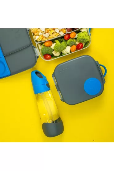 b.box Butelka na wod� tritanowa ze s�omk� Blue Slate 600 ml