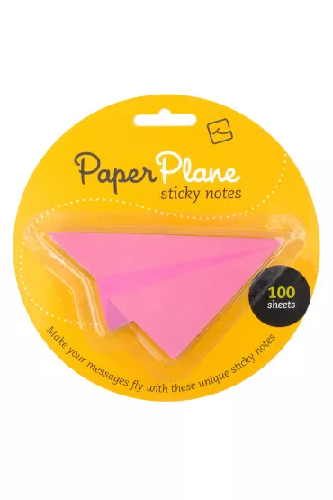 Thinking Gifts Paper Plane. Karteczki samoprzylepne r�owe
