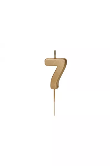 PartyDeco �wieczka urodzinowa 7 z�ota 4.5cm