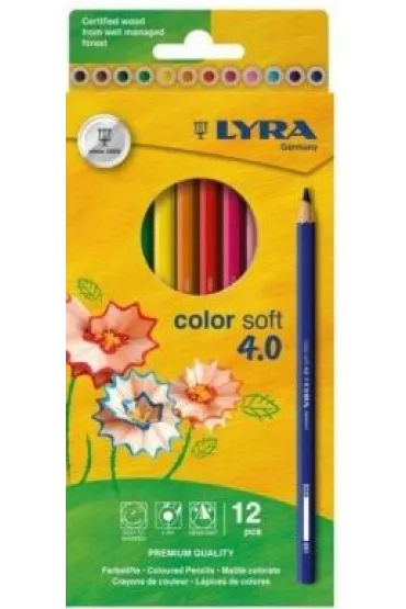 Lyra, Kredki o��wkowe Color Soft 4.0 12 kolor�w
