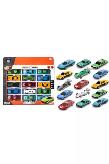 Autka metalowe 15 szt. Pro Kids