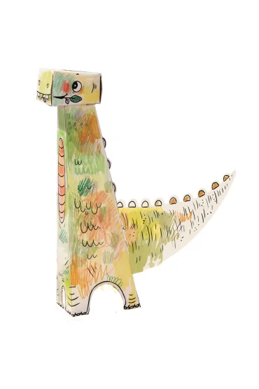 Kolorowanka 3D Dinozaur Diplodocus
