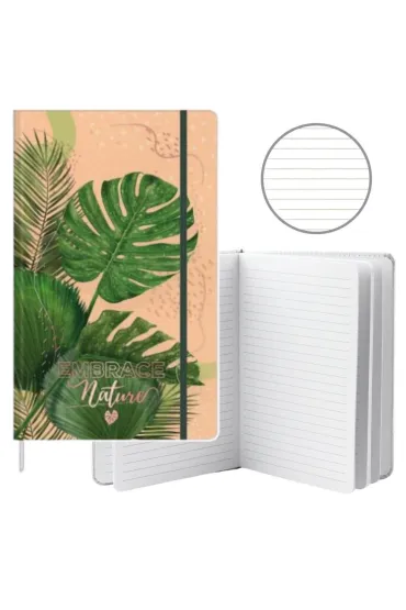 LeanToys Notatnik A5 Li�cie Monstera linia 80 kartek
