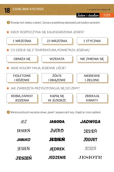 Jestem i dzia�am Jesie� Materia�y dla uczni�w z niepe�nosprawno�ci� intelektualn� - Weronika  Ziemak