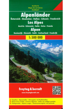 Alpy austria sowenia wochy szwajcaria Francja mapa 1:500 000