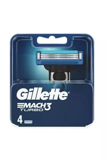 Gillette Mach 3 Turbo wymienne ostrza do maszynki do golenia 4 szt.