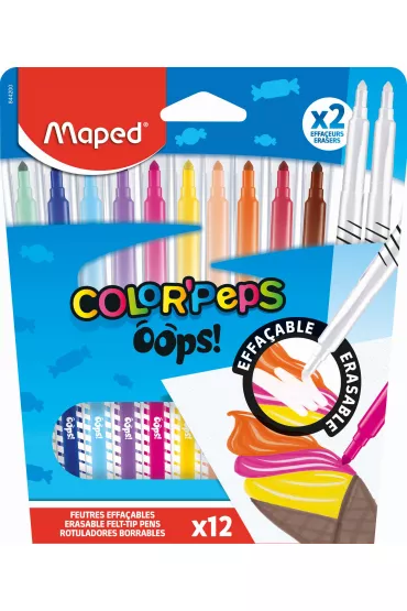 Maped Flamastry Colorpeps Oops wymazywalne 12 szt.