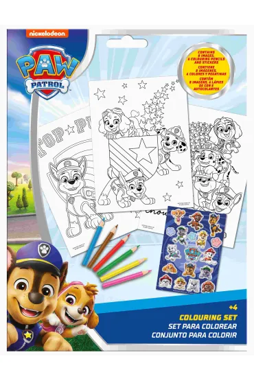 Zestaw do kolorowania z naklejkami Paw Patrol PW20005