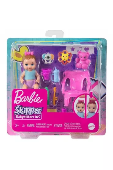 Barbie Lalka dziecko + akcesoria HJY29 Mattel