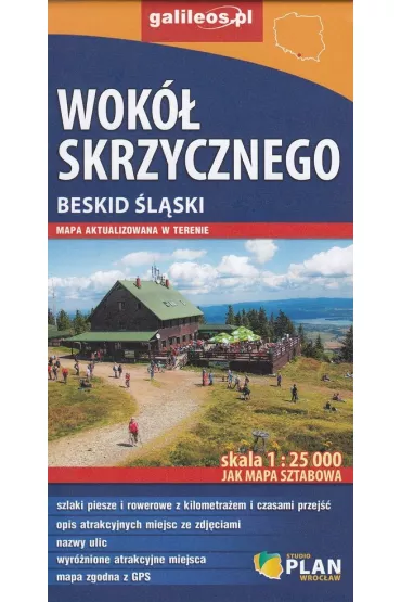 Wok� Skrzycznego Beskid �l�ski mapa 1:25 000 Jak mapa sztabowa