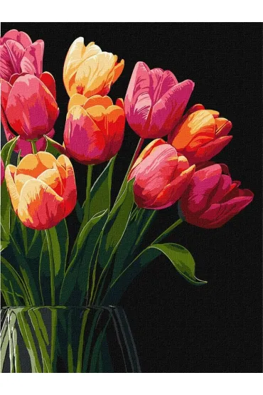 Ideyka Malowanie po numerach - Zapach tulipan�w 30x40cm