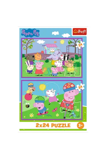 Puzzle 2x24 el. Peppa na placu zabaw Trefl