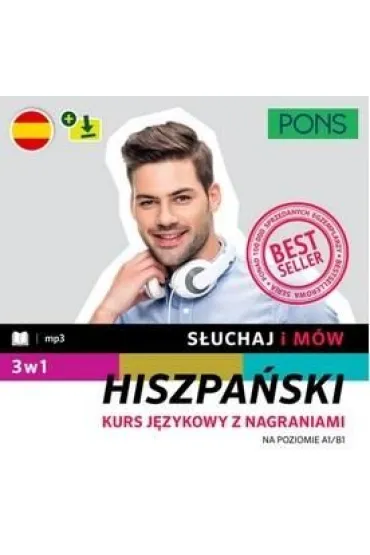 S�uchaj i m�w PONS hiszpa�ski pakiet 3w1 A1/B1 w.2
