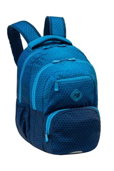 Plecak 44x32x19 2zamki 4kieszenie Hexag Blue Ombre ASTRA 502026039