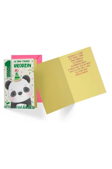 Kukartka Karnet B6 DK-855 Roczek panda