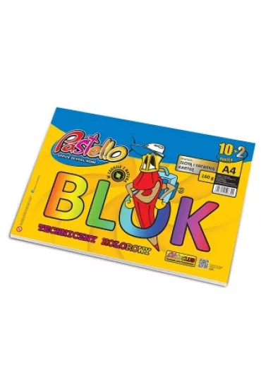 Pastello Blok techniczny A4 kolorowy 12 kartek