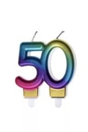 GoParty �wieczka urodzinowa 50 kolorowa