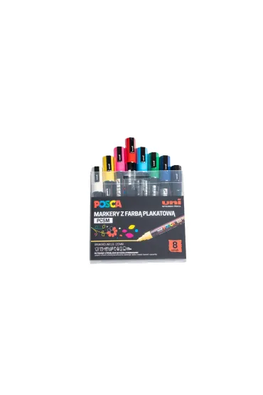 Uni Mitsubishi Pencil Markery PC5-M Posca Uni 8 szt.