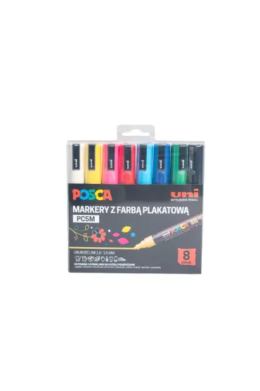 Uni Mitsubishi Pencil Markery PC5-M Posca Uni 8 szt.