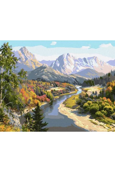 Ideyka Malowanie po numerach - Jesie� w g�rach 40x50cm