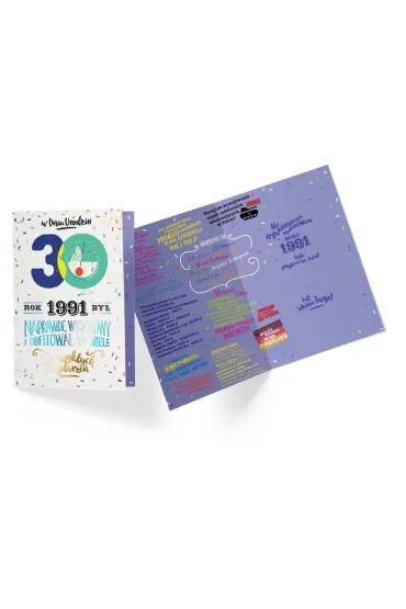 Kukartka Karnet B6 PR-298 Urodziny 30 2021