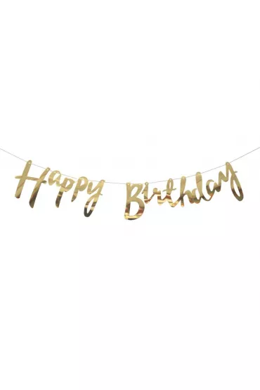 Girlanda Happy Birthday z�ota