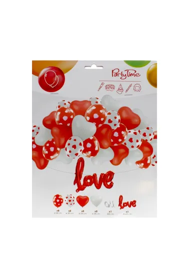 Arpex Girlanda balon serca Love 34 szt.