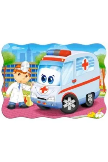 Puzzle konturowe 30 el. Ambulance Doctor Castorland