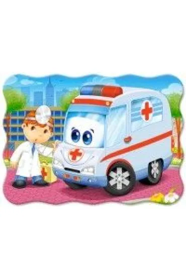 Puzzle konturowe 30 el. Ambulance Doctor Castorland