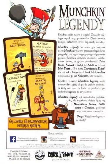 Munchkin. Legendy Black Monk - Andrew Hackard, Steve Jackson