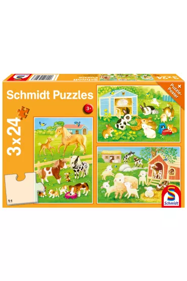 Puzzle 3x24 el. S�odkie zwierzaki Schmidt