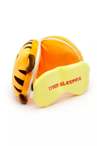 Puckator Pluszowa poduszka podr�na z opask� na oczy Relaxeazzz - Tygrys
