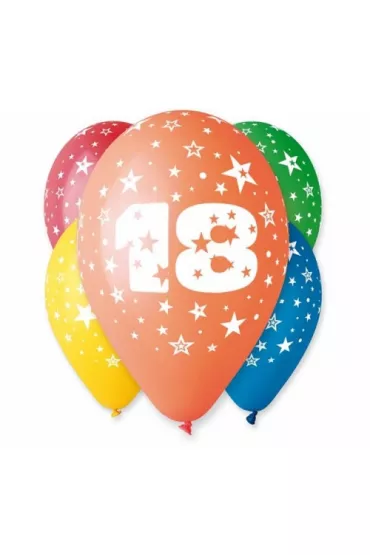 Godan Balony pastelowe liczba 18 5 szt.