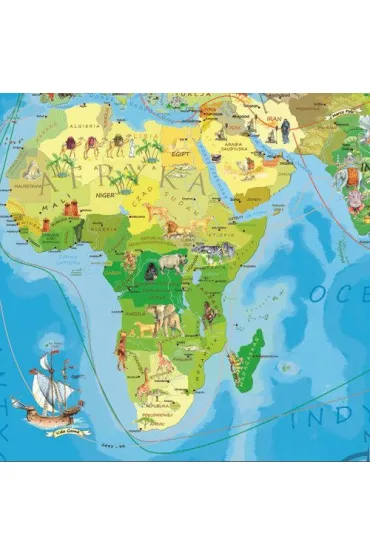 Puzzle 200 el. Mapa �wiata M�odego Odkrywcy ArtGlob