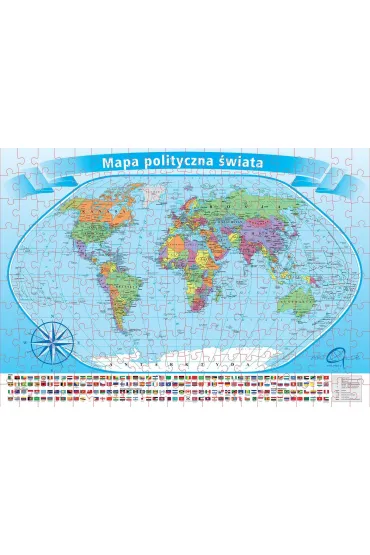 Puzzle 200 el. Mapa �wiata M�odego Odkrywcy ArtGlob