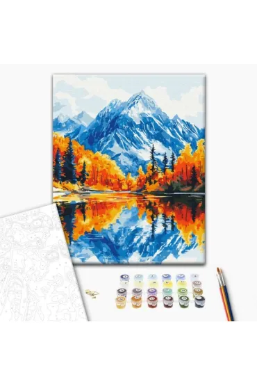 Brushme Malowanie po numerach - Jesie� w g�rach 40x50cm