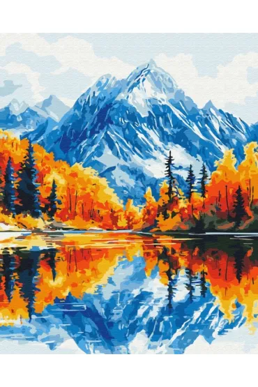 Brushme Malowanie po numerach - Jesie� w g�rach 40x50cm