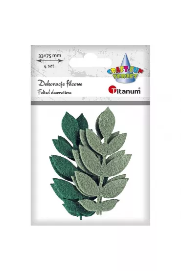 Titanum Filcowe li�cie na ga��zce mix 4 szt.