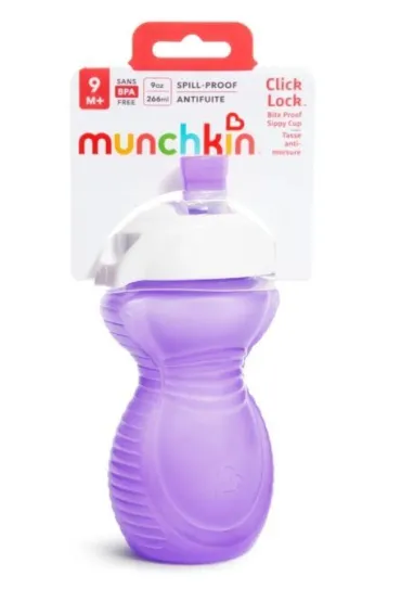 Kubek treningowy z ustnikiem odpornym na gryzienie Munchkin 237ml fioletowy