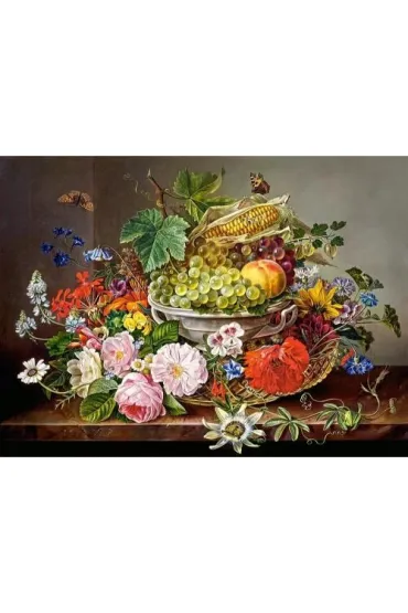 Puzzle 2000 el. Still Life with Flowers and Fruit Castorland