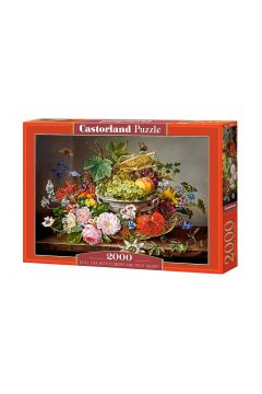 Puzzle 2000 el. Still Life with Flowers and Fruit Castorland