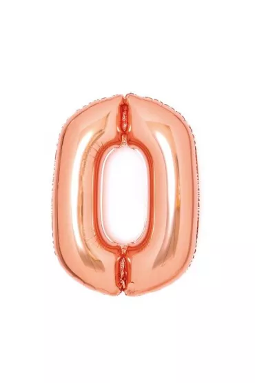 Amscan Balon foliowy cyfra 0 rowe zoto 47x66cm