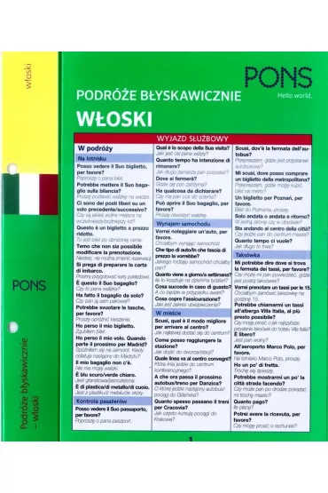 B�yskawicznie podr�e w�oski PONS