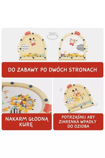 Drewniana gra zr�czno�ciowa Nakarm kur� 36 m+ Top Bright